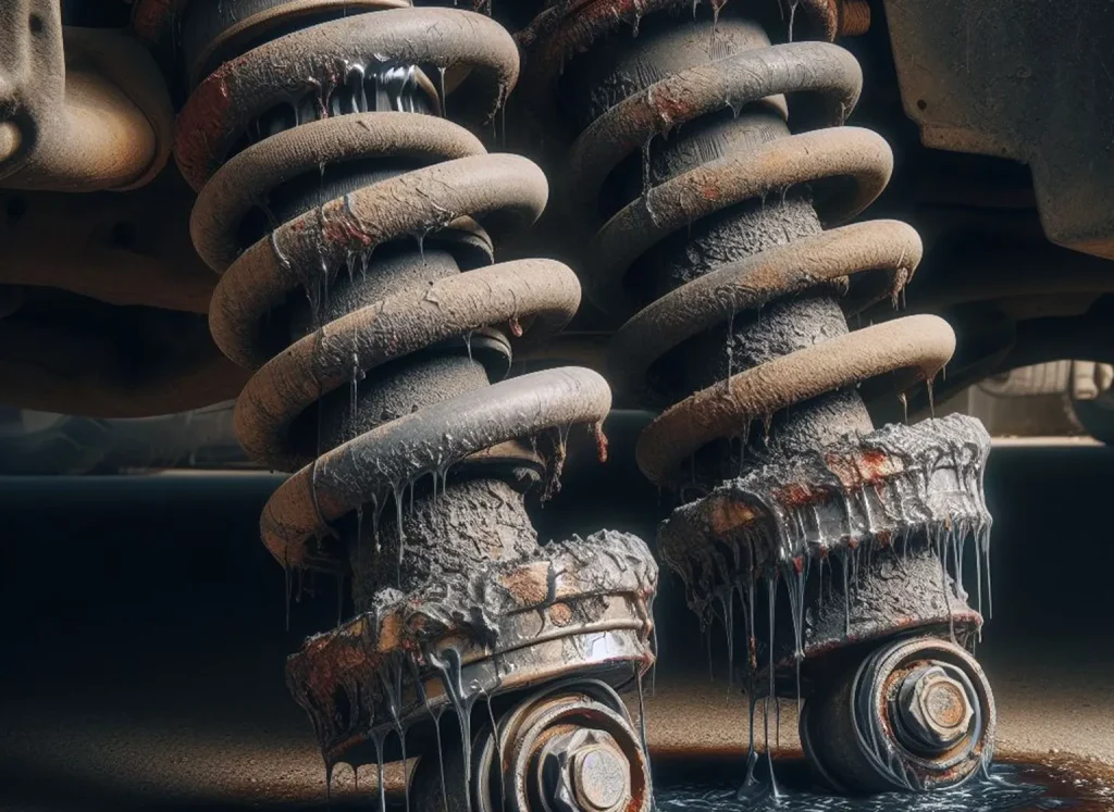 Worn Front Shock Absorber