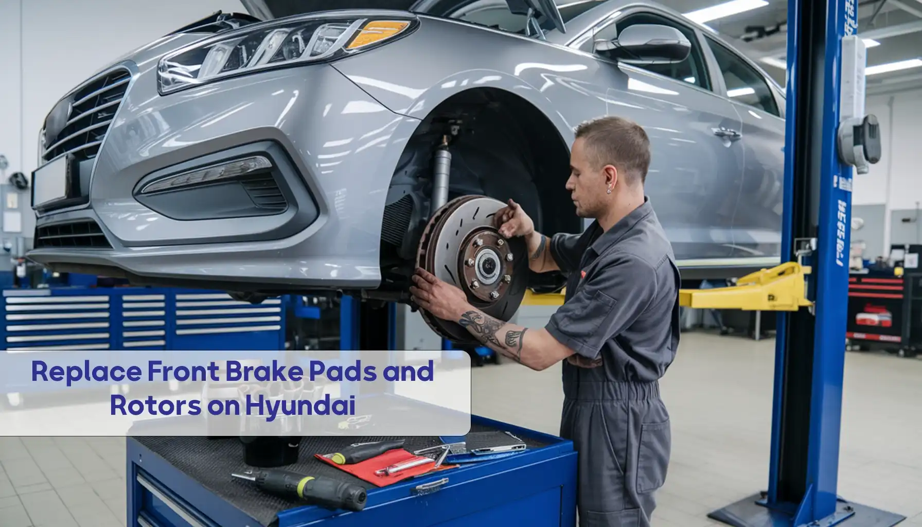 Replace Front Brake Pads and Rotors on Hyundai and Kia