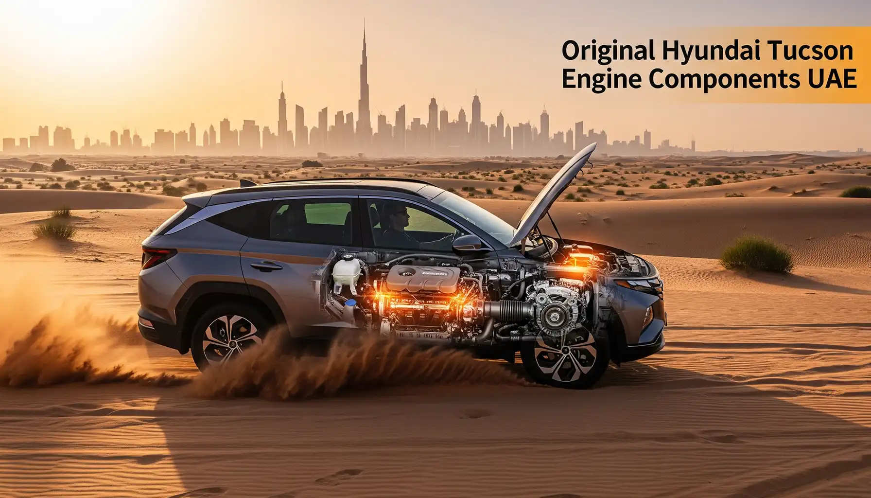 Original Hyundai Tucson engine components UAE